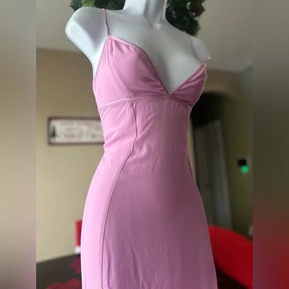 House of CB Loren Georgette Mermaid Gown NWT Large with Plus Cup - Picture 2 of 5